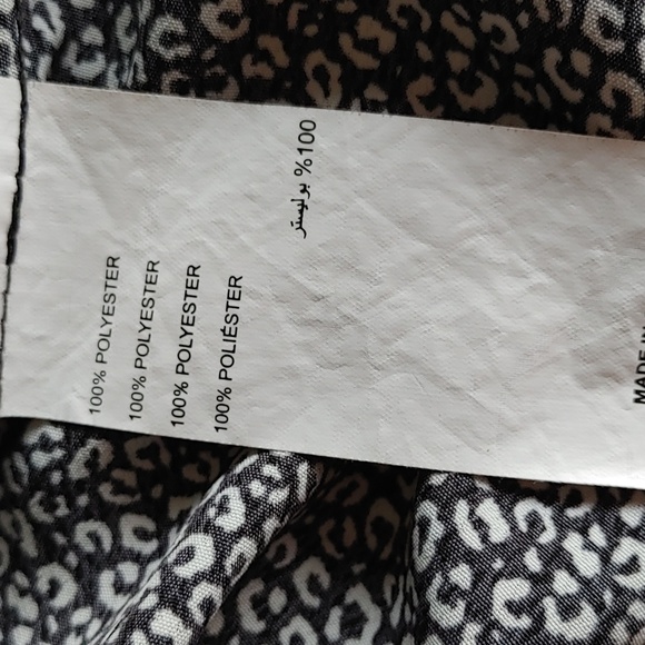 Women's Addition Elle Black & White Cheetah Print Kimono Style Jacket 1X/2X - Picture 6 of 8